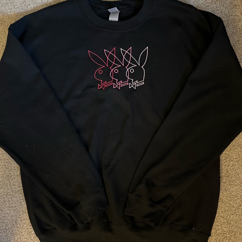 MOVING SALE! NEW NEVER WORN! Embroidered playboy bunny crewneck